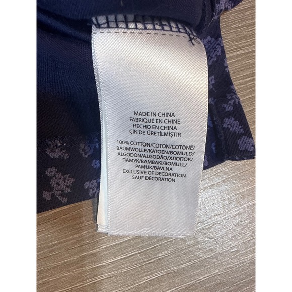 Polo Ralph Lauren Mens Classic Fit Floral Polo Shirt Navy Blue Large Cotton - Picture 5 of 11